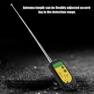 Detektor RF signalov Techstar, 100–2400 MHz, doseg do 10 m, za brezžične kamere, mikrofone in oddajnike, teleskopska antena, način iskanja na dolge/kratke razdalje, prenosni, črn - Img 12