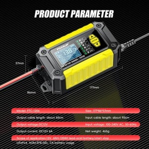 Tester si Redresor FOXSUR FTC-1206, reparare acumulatori auto si moto prin impulsuri