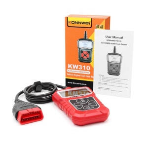 Tester KONNWEI KW310 rosu cu cutie ambalaj si accesorii