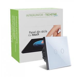 cutie ambalaj intrerupator touch alb techstar