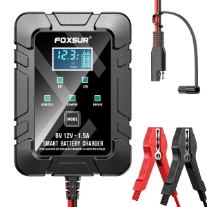 Ecran activ si valori tensiune pe incarcator auto Foxsur