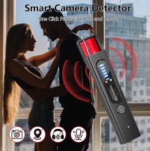 Ανιχνευτής κατασκοπείας Techstar T15 για κρυφές κάμερες, μικρόφωνα, συσκευές GPS/GSM και σήματα RF 1MHz-6,5GHz, ανίχνευση φακών και μαγνητικού πεδίου, 6 επίπεδα ευαισθησίας, USB-C, μαύρος - Img 9