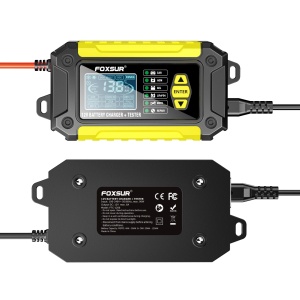 Afisaj digital si panou de control Incarcator Tester FOXSUR FTC-1206 2-in-1 12V