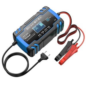 Έξυπνος φορτιστής μπαταρίας Foxsur B0228-L, 12/24V, 4/8A, οθόνη LCD, λειτουργία αποκατάστασης