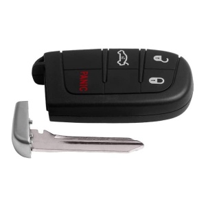 Carcasa cheie auto Techstar Chrysler Dodge Jeep Fiat 4 butoane vedere laterala cu lama rabatata