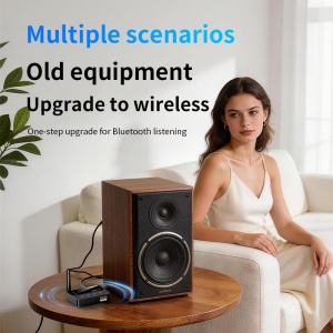 Bluetooth 6.0 avdio adapter 2 v 1 sprejemnik + oddajnik Techstar, RX/TX, AUX 3,5 mm, RCA, USB avdio za PC/TV, Hi-Fi, nizka zakasnitev, zunanja antena, 20 m - Img 7