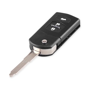 Carcasa cheie auto Techstar compatibila Mazda 2 3 5 6 RX-8 MX-5, 3 butoane, design modern cu lama rabatabila