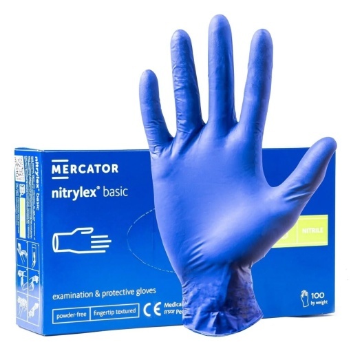 Manusi examinare nitrylex blue basic nepudrate 100 bucati/cutie - Img 3