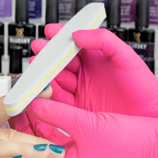 Manusi examinare nitrylex magenta nepudrate 100 bucati/cutie - Img 2