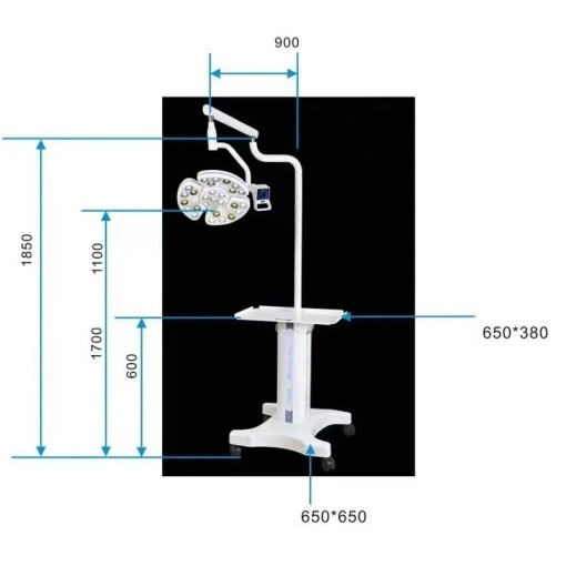 Lampa scialitica chirurgicala cu 26 LED-uri cu suport mobil - Img 2