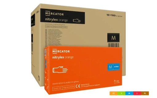 Manusi examinare nitrylex orange nepudrate 100 bucati/cutie - Img 2