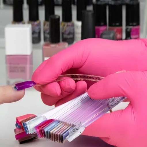 Manusi examinare nitrylex magenta nepudrate 100 bucati/cutie - Img 3