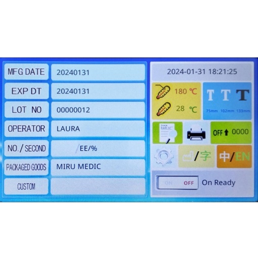 Sigilator cu imprimantă pentru pungi Selima Woson - Img 4
