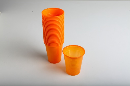 Pahare din plastic de unică folosință Euronda Monoart 200ml, 100 bucăți/set - Img 2