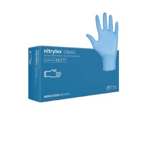 Manusi examinare nitrylex albastru clasic nepudrate 100 bucati/cutie