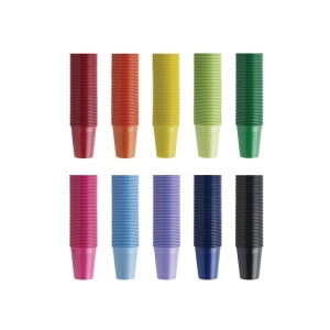Pahare din plastic de unică folosință Euronda Monoart 200ml, 100 bucăți/set