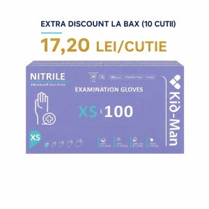 Manusi din nitril nepudrate mov Kid-Man, 100 bucati/cutie