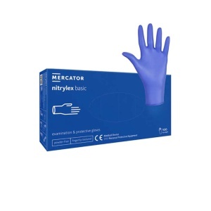 Manusi examinare nitrylex blue basic nepudrate 100 bucati/cutie