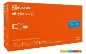 Manusi examinare nitrylex orange nepudrate 100 bucati/cutie