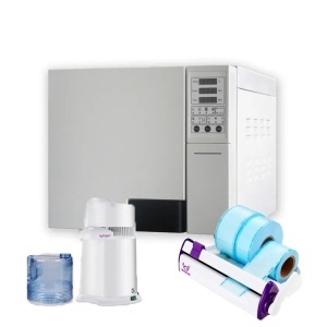 Autoclav Tanda Steri 18L clasa B + Distilator apă Drink 10 + Aparat de sigilat pungi