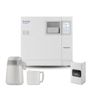 Autoclav Euronda E8 24L clasa B + imprimanta Print set 1 + Distilator apa Aquadist