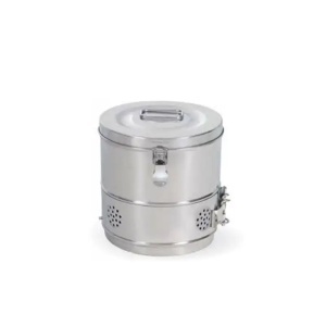 Casoleta sterilizare cu capac din inox 140x140