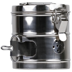 Casoleta sterilizare cu capac inox 100x100