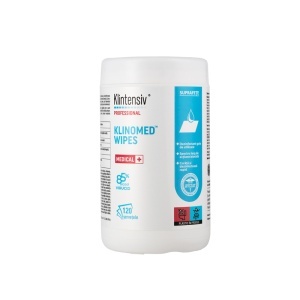 Klinomed Wipes servetele dezinfectante pentru suprafete, 85% alcool, 120 bucati/tub
