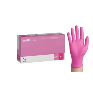 Manusi examinare nitril roz EasyCare 100 bucati/cutie