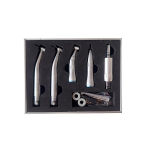 Set 5 piese de mana WJ-414-K, raport 1:1, Turbina cu lumina LED, racire interna, Wisedent
