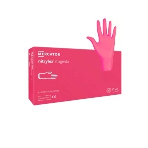 Manusi examinare nitrylex magenta nepudrate 100 bucati/cutie