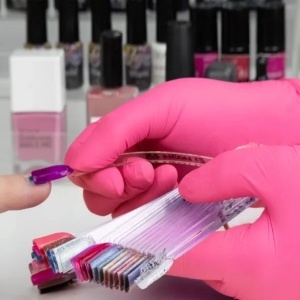 Manusi examinare nitrylex magenta nepudrate 100 bucati/cutie