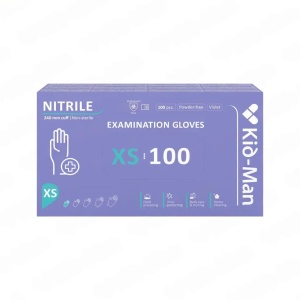 Manusi din nitril nepudrate mov Kid-Man, 100 bucati/cutie