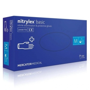 Manusi examinare nitrylex blue basic nepudrate 100 bucati/cutie