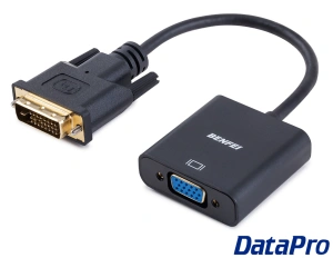 Cablu adaptor DVI-D 24+1 la convertor VGA, Full HD 1080p, 0.2 m, Negru