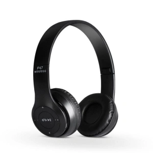 Casti wireless Bluetooth Radio/MP3/TF/mic,megabass,negru
