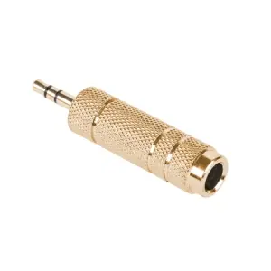 Adaptor Jack 3.5 mm Tata - Jack 6.3 mm Mama, Metalic, Conectori Auriti