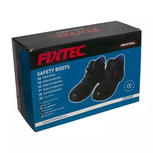 Bocanci de lucru FIXTEC, piele naturala, cu intarituri metalice din otel - Img 6