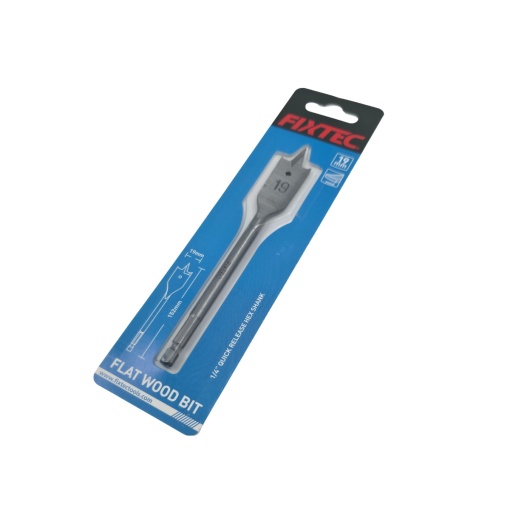 Burghiu plat pentru lemn FIXTEC 19 mm x 152 mm - Img 2