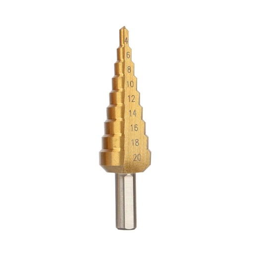 Burghiu treptat FIXTEC 4–20 mm HSS cu strat de titan - Img 2