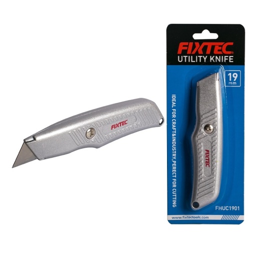 Cutter retractabil ergonomic din aluminiu 19 mm FIXTEC - Img 3