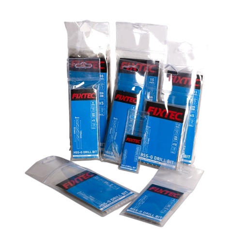 Set 5 burghie pentru metal FIXTEC HSS M35 cu cobalt 8 mm profesional - Img 3