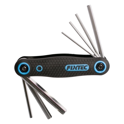 Trusa compacta cu 8 chei imbus pliabile FIXTEC 1.5‑8 mm CR‑V - Img 2