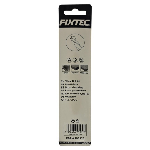Burghiu helicoidal pentru prelucrarea lemnului FIXTEC 12 mm x 151 mm - Img 2