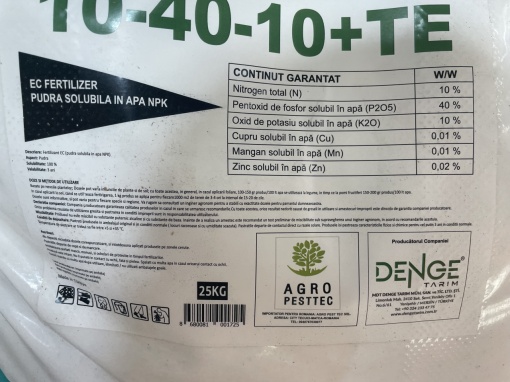 Ingrasamant NPK 10-40-10+TE EchoDrip, complet solubil in apa - Img 3