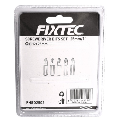 Set 5 biti surubelnita PH2 25mm FIXTEC - Img 3