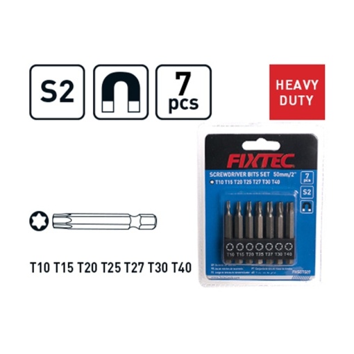 Set 7 biti Torx FIXTEC S2 50 mm - Img 3