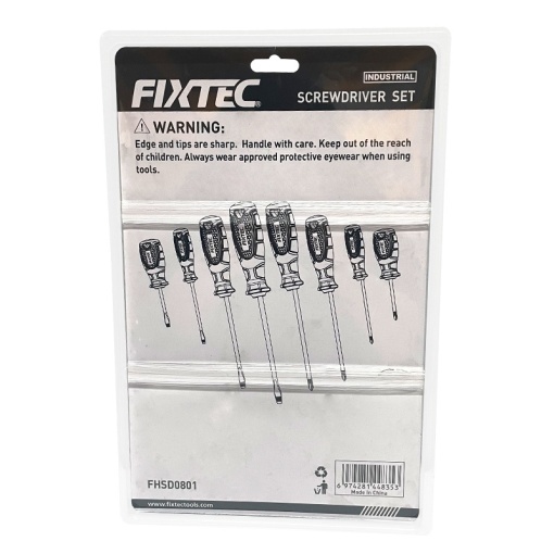 Set de 8 surubelnite FIXTEC cu maner ergonomic dublu-strat - Img 2