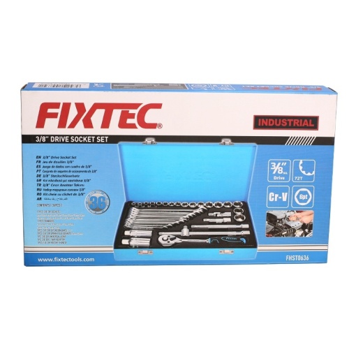 Trusa chei tubulare FIXTEC 36 de piese, 3/8" - Img 5