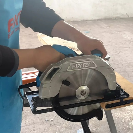 Fierastrau circular 2200W cu sina de ghidaj, priza VDE, sistem FIXTEC - Img 5